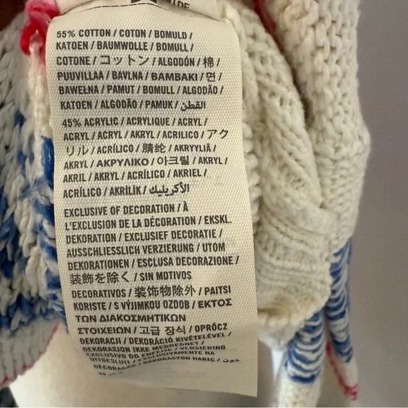 Vintage Abercrombie & Fitch Striped Blue, Pink and White Women's Sweater Size S - Picture 9 of 10